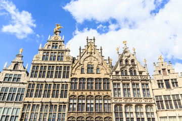 Fototapeta na wymiar Typical houses in the city of Antwerp