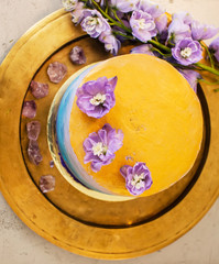 cake with flowers