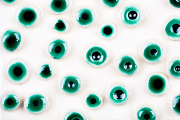 Closeup shot of glazed ceramics texture