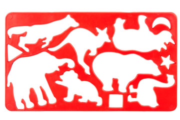 Old plastic stencil