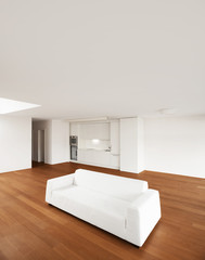 modern architecture, new empty apartment, living room