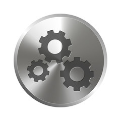 Settings icon. Internet button on white background