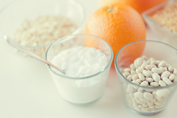 close up of food ingredients on table
