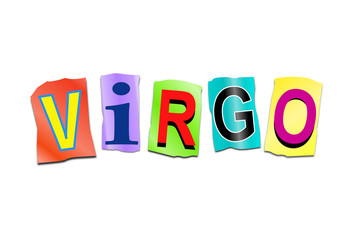 Virgo word concept.