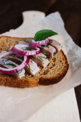 Sandwich with herring