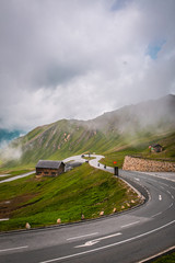 View from a bird's eye of Grossglockner High Alpine Road. Austria, Alps, Europe