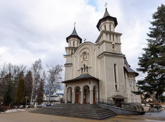 Fototapeta premium The Holy Trinity Cathedral at Vatra Dornei, Romania