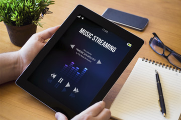 desktop tablet music streaming