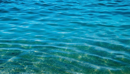 Water surface.Mediterranean sea background.