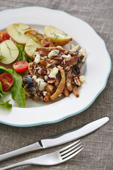 vegetable ragout with mushrooms and blue cheese