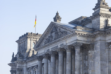 Fototapeta premium BERLIN, GERMANY - APRIL 11, 2014: Reichstag building, seat of th
