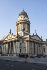 Fototapeta na wymiar BERLIN, GERMANY - APRIL 11, 2014: Concert hall at the Gendarmenm