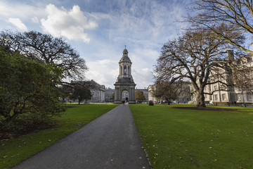 DUBLIN -JANUARY 12: Trinity College on January 12, 2015, Dublin.