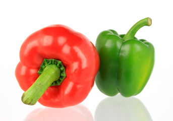 bell peppers isolated on white background