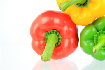 bell peppers isolated on white background
