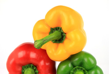 bell peppers isolated on white background