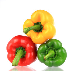 Obraz na płótnie Canvas bell peppers isolated on white background