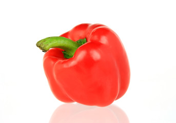 red bell pepper isolated on white background