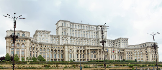 Fototapeta na wymiar Palace Of The Parliament, Bucharest Romania