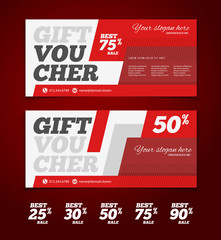 Gift or discount voucher template with modern design, special  o