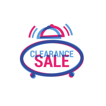 Vector Clearance Sale eye catching label. Shopping