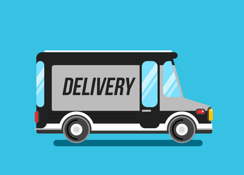 Delivery truck vector illustration. Express delivery car.