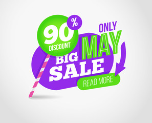 Big sale promotion banner with offer. For coupon or web backgrou