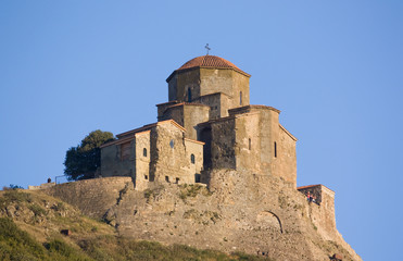Fototapeta na wymiar Jvari is a Georgian Orthodox monastery of the 6th century near Mtskheta - most famous symbol of georgiam christianity