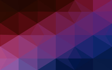 Obraz premium Multicolor dark blue, red polygonal design pattern, which consist of triangles and gradient in origami style.
