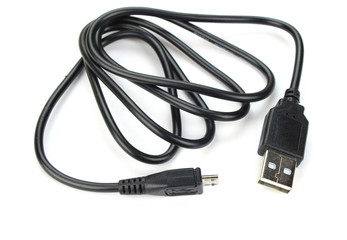 Mobile phone charger cable isolate on white background