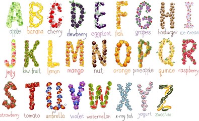 vector school alphabet