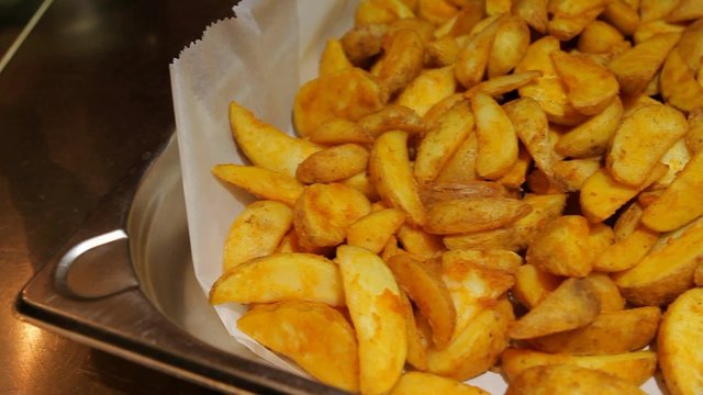 Kartoffelecken gebacken