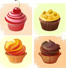 colorful cupcakes
