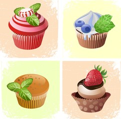 colorful cupcakes