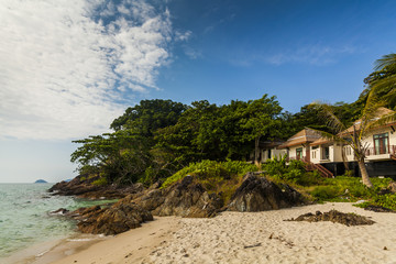 House on the sandy beach of Koh Chang. Thailand.