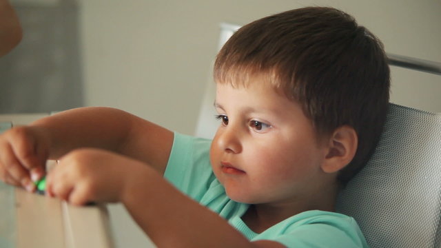 Boy mold from plasticine