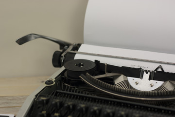 Close up of an old typewriter
