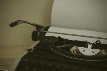 Close up of an old typewriter