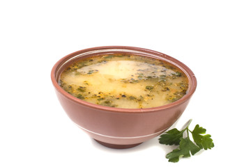 bowl of delicious green soup