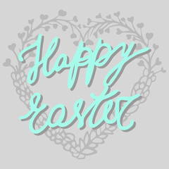 Happy easter cards illustration retro vintage with easter bunny, easter rabbit, ornaments, and fonts