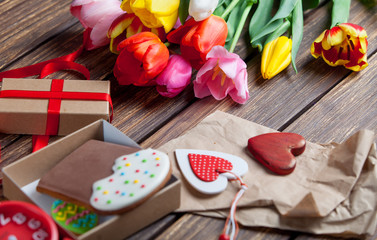 Flowers and Easter eggs