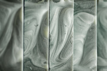 Fototapeta premium Organic handmade soap. Soap slices close-up.