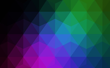 Obraz premium Multicolor dark polygonal design pattern, which consist of triangles and gradient in origami style.