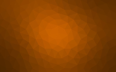 Orange polygonal pattern, which consist of triangles and gradient, background in origami style.