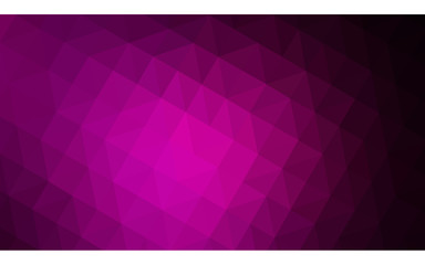 Dark pink polygonal design pattern, which consist of triangles and gradient in origami style.