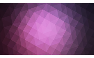 Dark pink polygonal design pattern, which consist of triangles and gradient in origami style.