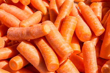 Mucchio di carote tagliate