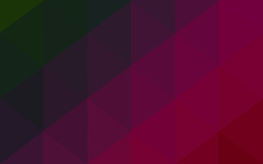 Fototapeta premium Multicolor dark pink, green polygonal design pattern, which consist of triangles and gradient in origami style.