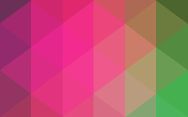 Obraz premium Multicolor pink, green polygonal design pattern, which consist of triangles and gradient in origami style.