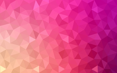 Fototapeta premium Multicolor pink, yellow polygonal design pattern, which consist of triangles and gradient in origami style.